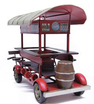 Beer Tour Dekoratif Metal İçecek Arabası