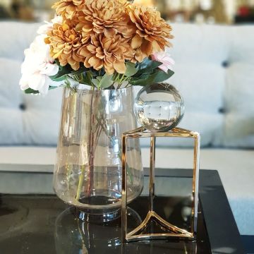 Gold Prizma Küre Obje 29cm