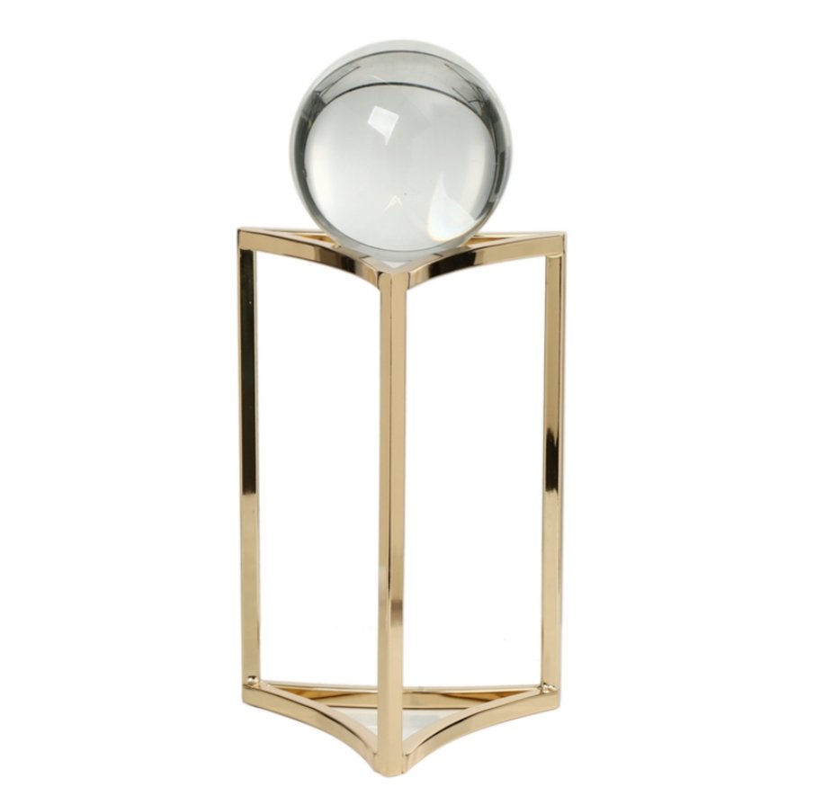 Gold Prizma Küre Obje 29cm