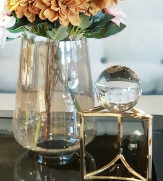 Gold Prizma Küre Obje 23cm