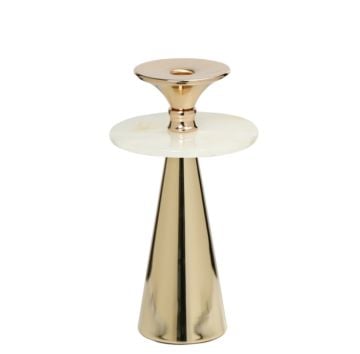Gold Mermer Taşlı Mumluk 26cm