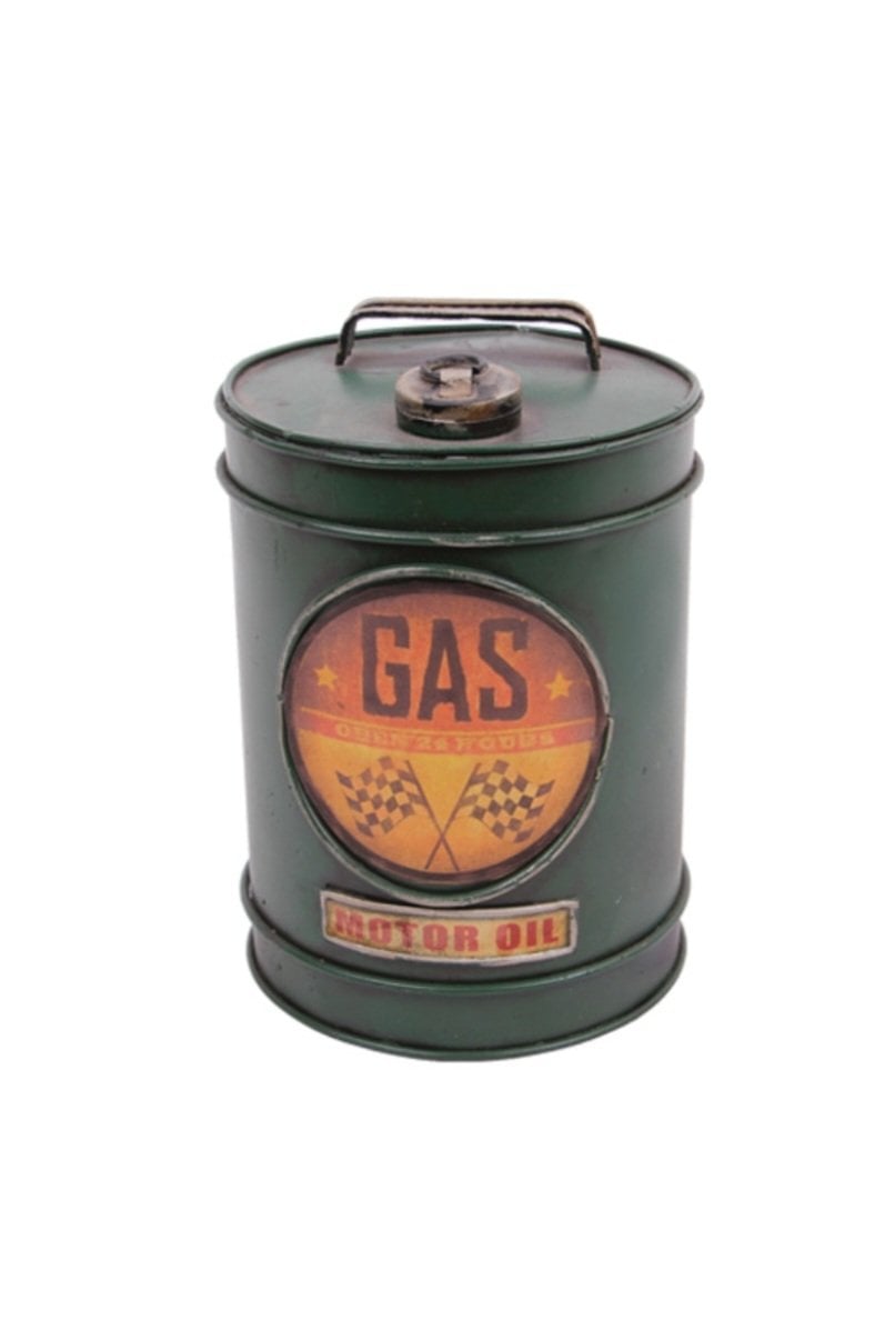 Dekoratif Metal Yakıt Bidonu Kumbaralı