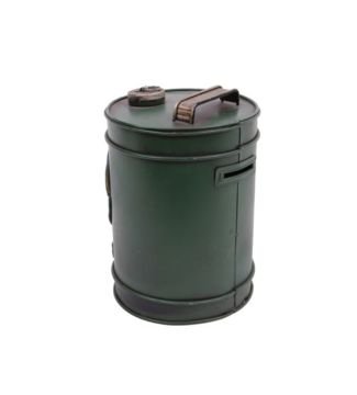 Dekoratif Metal Yakıt Bidonu Kumbaralı