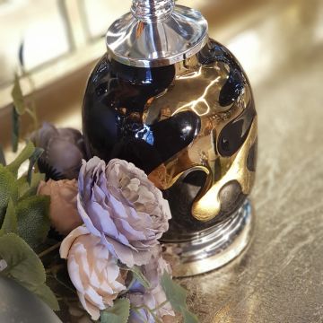 Silver Yaprak Şamdan 37cm