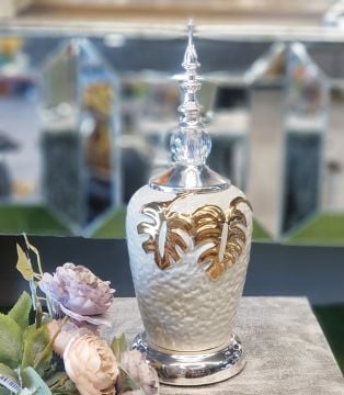 Yakut Silver Vazo Dekoratif Obje 35cm