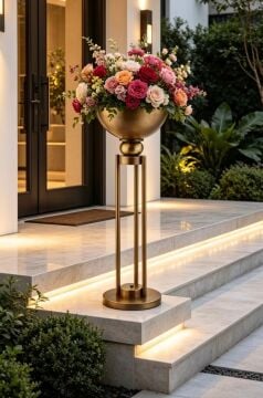 Seta Bronz Ayaklı Saksılık 100cm