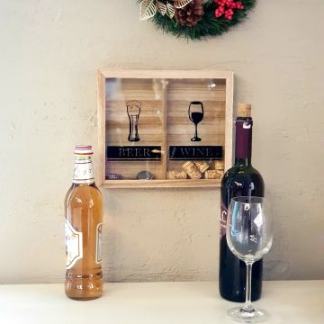 Ahşap Beer-Wine Kapak Dekor Kutusu