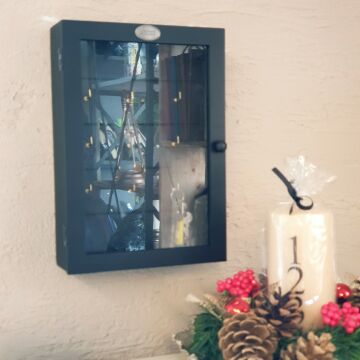 Ahşap Siyah Camlı Anahtarlık