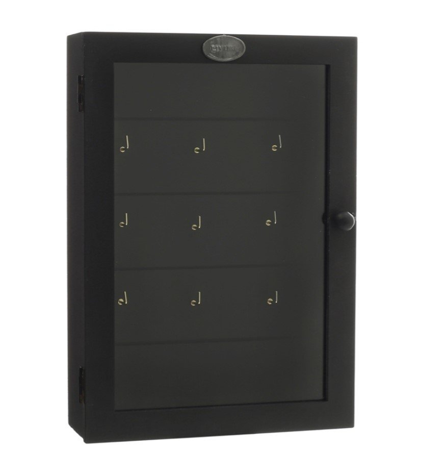 Ahşap Siyah Camlı Anahtarlık