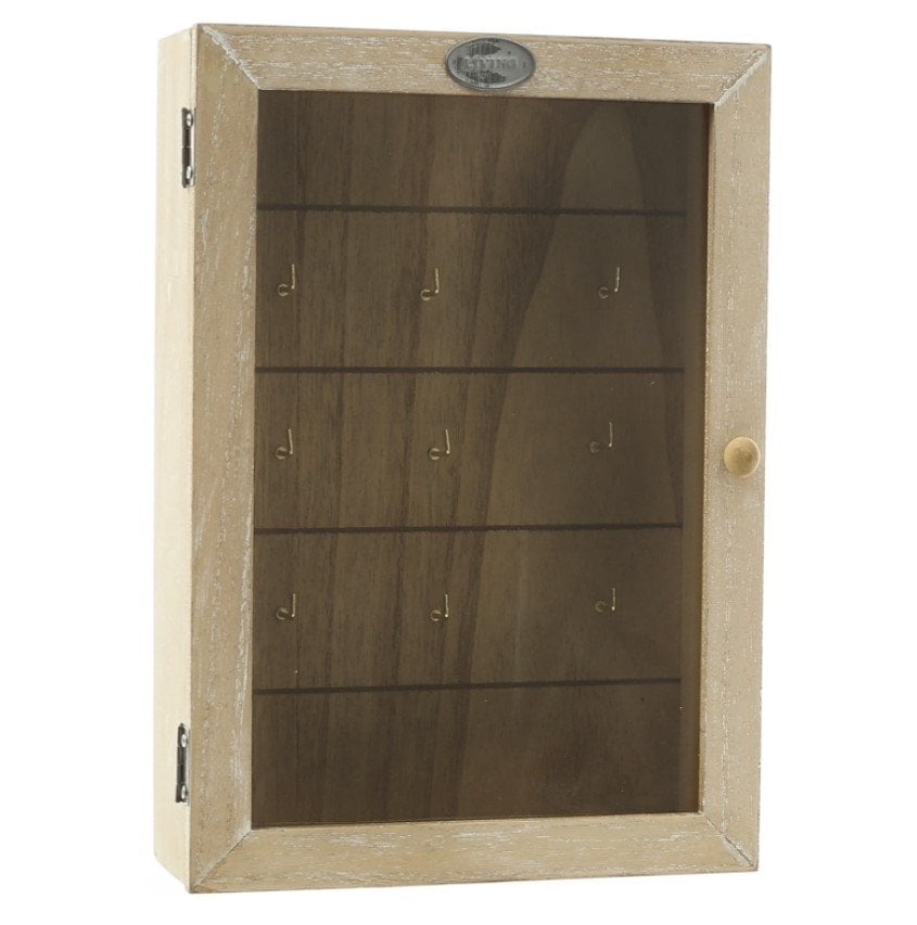 Ahşap Naturel Camlı Anahtarlık