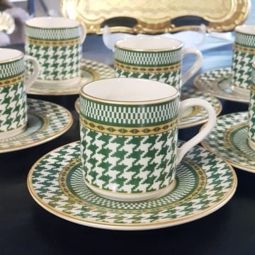 Kazayağı Yeşil 6'LI Fincan Takımı