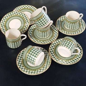 Kazayağı Yeşil 6'LI Fincan Takımı