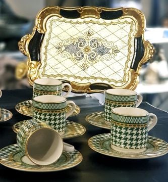 Kazayağı Yeşil 6'LI Fincan Takımı