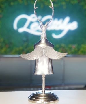 Model Geyik Kanatlı Gümüş Metal Biblo
