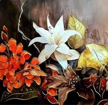 70cmX170cm Altın Çerçeveli Tablo