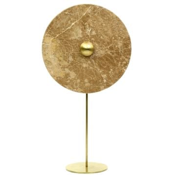 Kahve Yuvarlak Mermer Obje 46cm