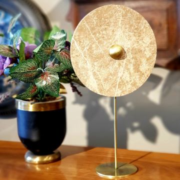 Kahve Yuvarlak Mermer Obje 46cm