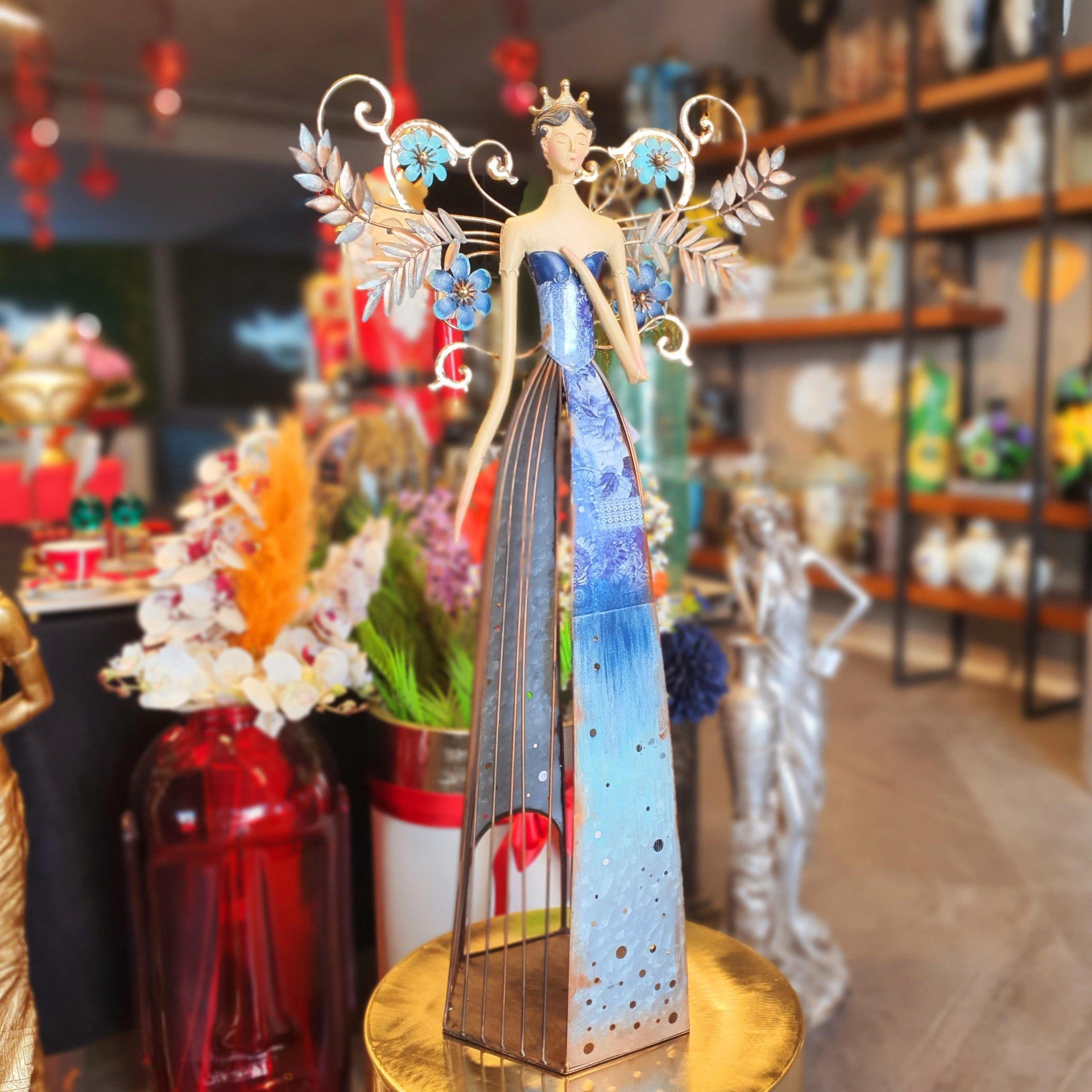 Agatha Metal Kadın Obje 80cm