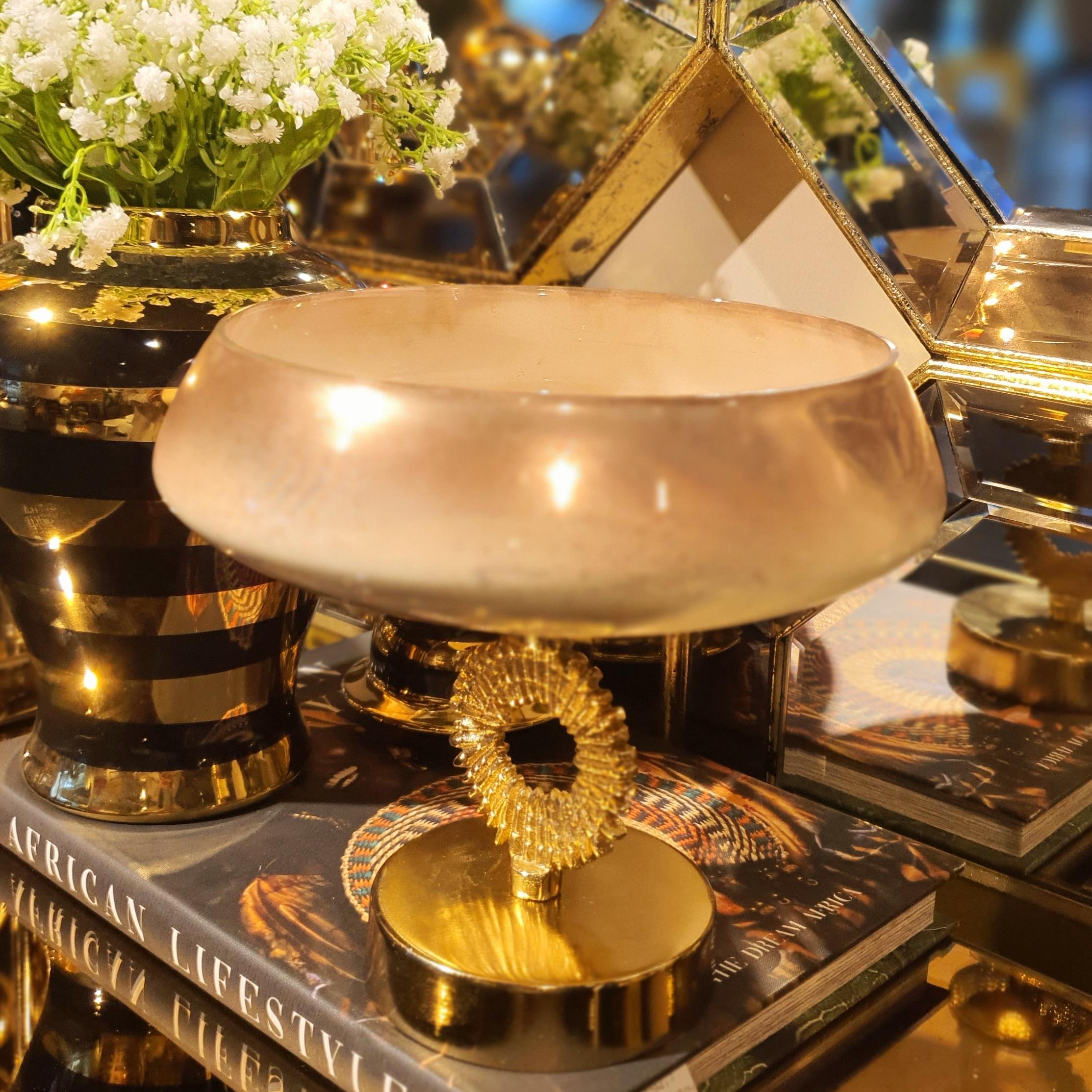 Gold Ayaklı Meyvelik 23cm