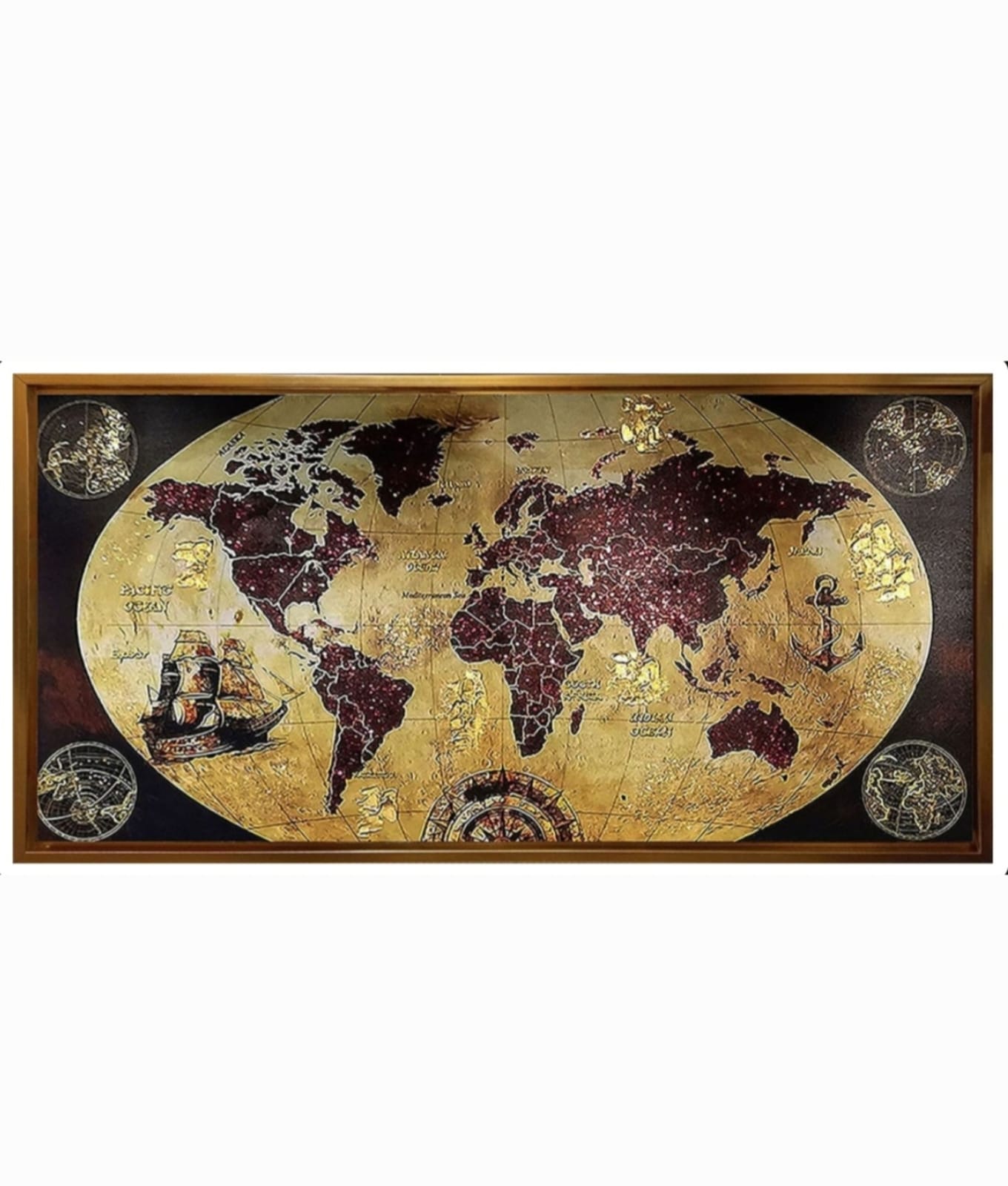 60cmX120cm Altın Çerçeveli Tablo