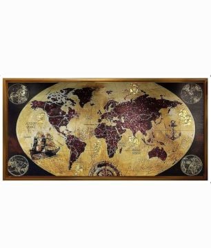 60cmX120cm Altın Çerçeveli Tablo