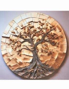 60cmX60cm Altın Çerçeveli Tablo