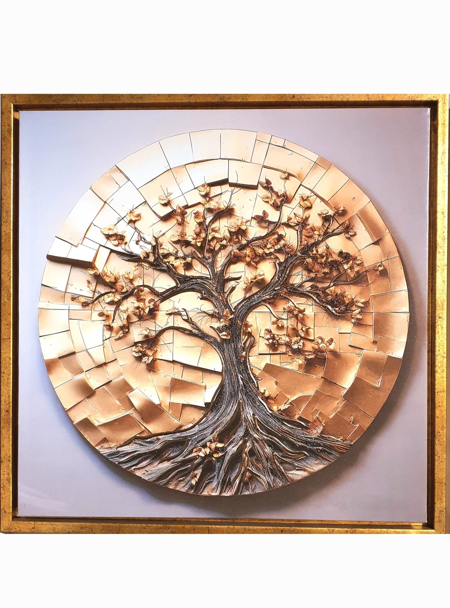 60cmX60cm Altın Çerçeveli Tablo