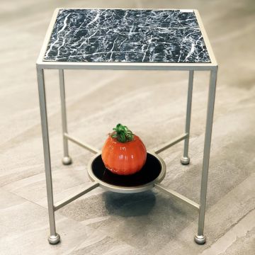 Kare Gümüş Membranlı Sehpa Büyük Boy