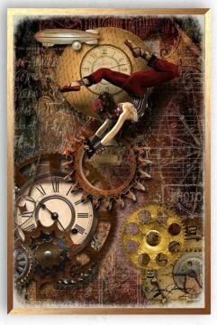 60cmX90cm Cam Baskı Altın Çerçeveli Tablo