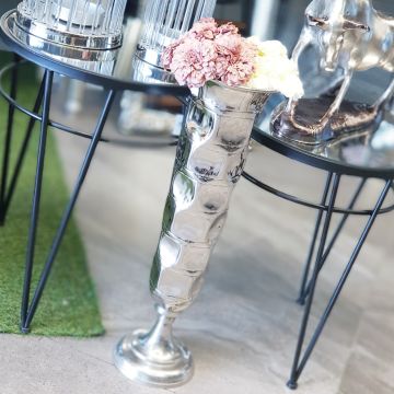 Gümüş Dekoratif Vazo 63cm