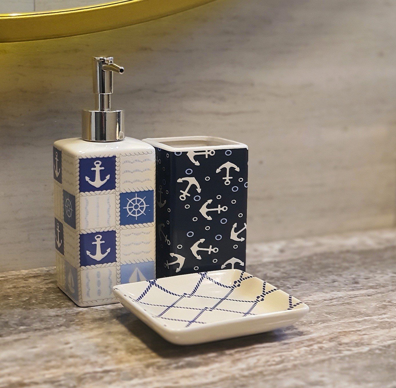 Marine Seramik 3 Parça Banyo Setı