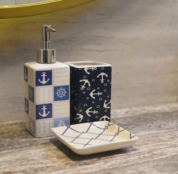 Marine Seramik 3 Parça Banyo Setı