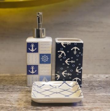 Marine Seramik 3 Parça Banyo Setı