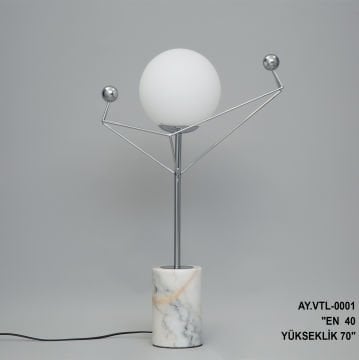 Mermer Taban Krom Abajur