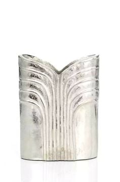 Gümüş Metal Dekoratif Küçük Vazo