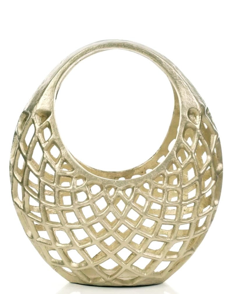 Metal Sepet Model Dekoratif Vazo