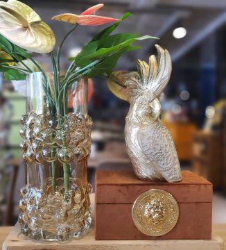 Püskürtme Sarı Cam Vazo Büyük Boy