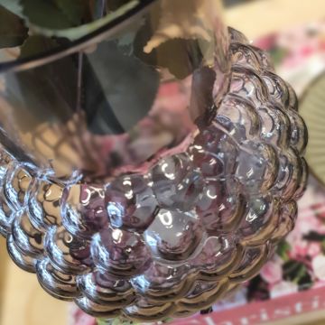 Püskürtme Gri Cam Vazo Küçük Boy