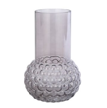 Püskürtme Gri Cam Vazo Büyük Boy