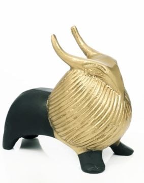 Soft Black Dekoratif Boğa Obje 21cm