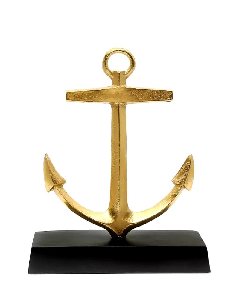 Mat Antik Pirinç Çapa Dekor 23cm