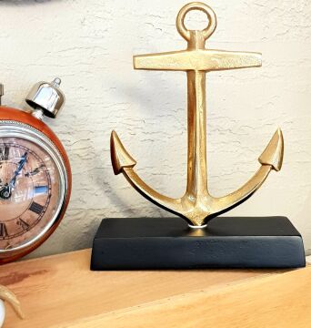 Mat Antik Pirinç Çapa Dekor 23cm