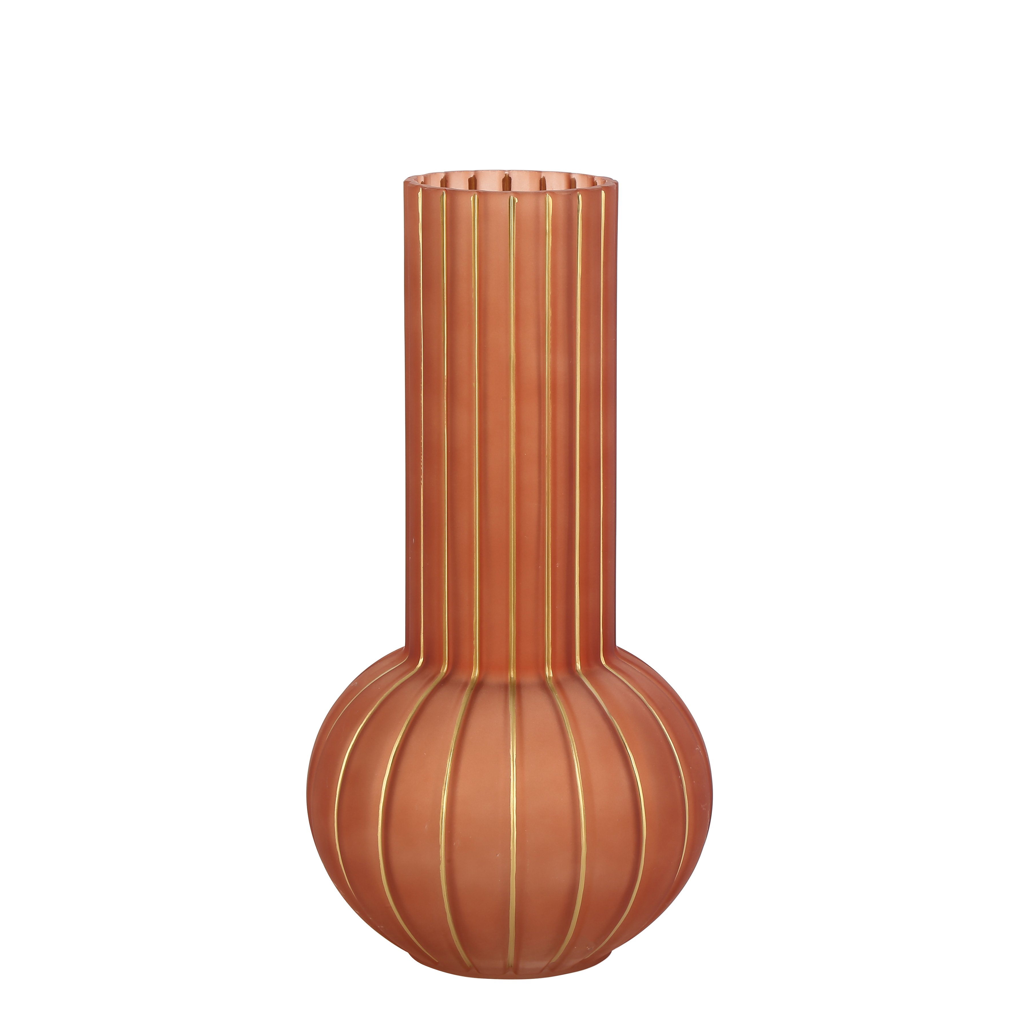 Bakır Kabak Model Cam Vazo Küçük Boy