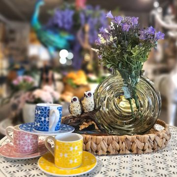 Yuvarlak Cam Vazo Yeşil Küçük Boy