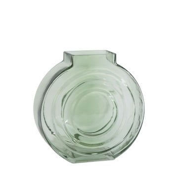 Yuvarlak Cam Vazo Yeşil Küçük Boy