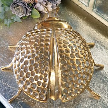 Uğur Böceği Gold Dekoratif Obje Büyük Boy