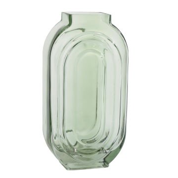 Elips Cam Vazo Yeşil Büyük Boy