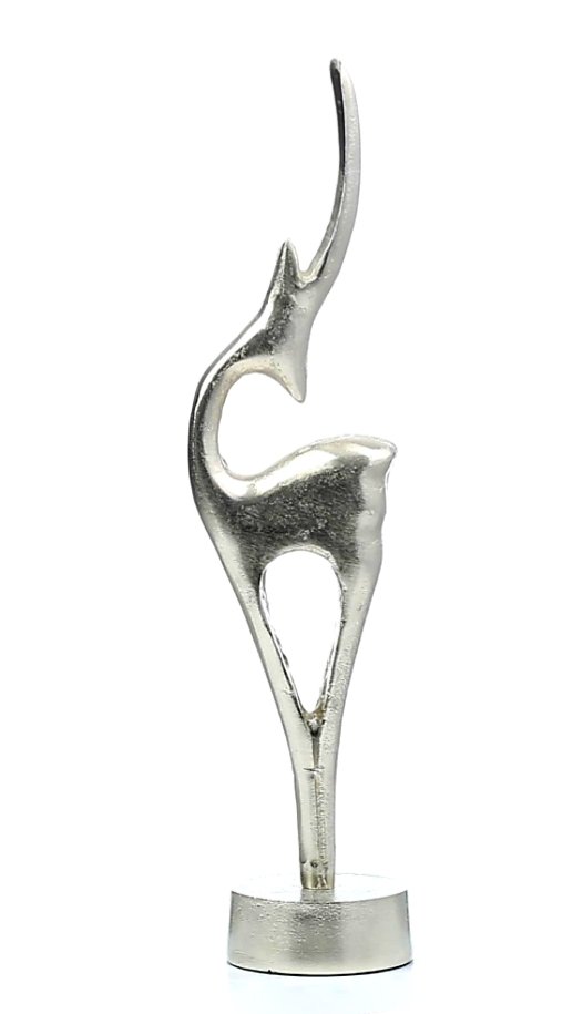 Gazelle Ceylan Dekoratif Silver Obje