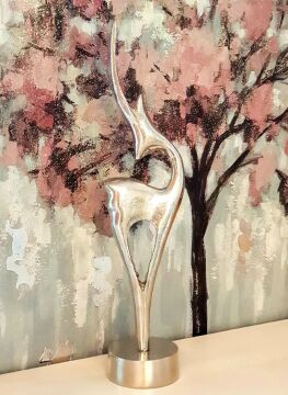 Gazelle Ceylan Dekoratif Silver Obje