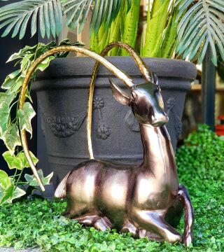Impala Oğlak Dekoratif Obje Antik Black&Gold